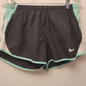 Nike Dri-Fit Running Shorts - Black/Mint Green/White - Size M